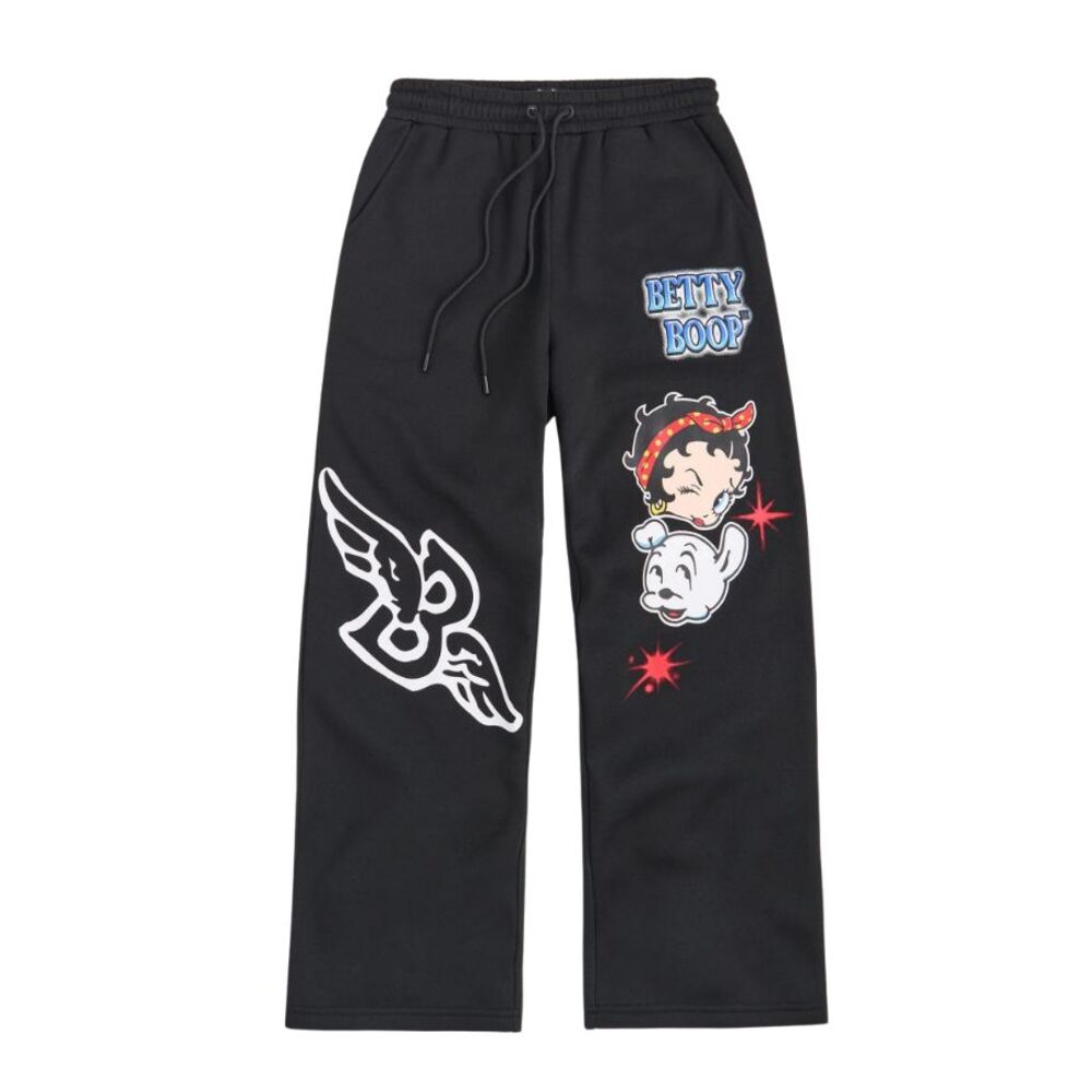 Reason x Betty Boop Fleece Sweatpants Women’s XL Black Graphic Print